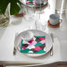 An image of Patterned multicolour paper napkin from IKEA, elegantly placed in a table setting  70553573