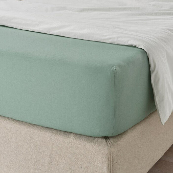 Grey/Green IKEA Fitted Sheet - Experience comfort and elegance in one cozy package 40501731 