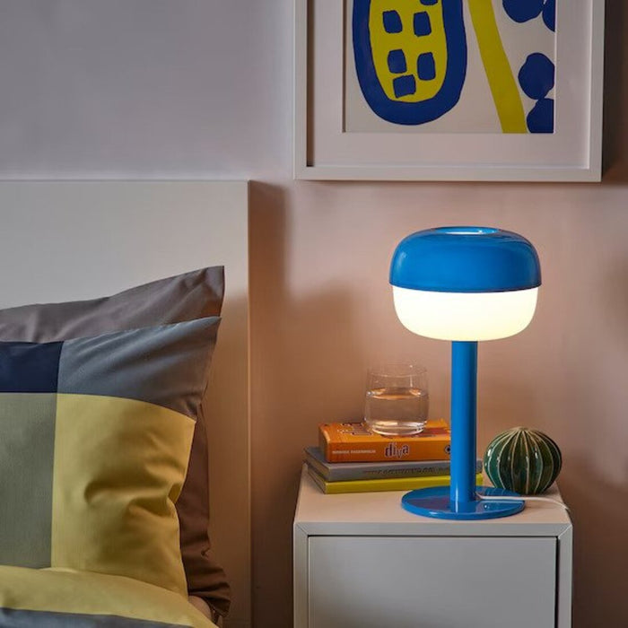 IKEA BLÅSVERK Table lamp, 36 cm (14 ") with LED bulb E14 470 lumen