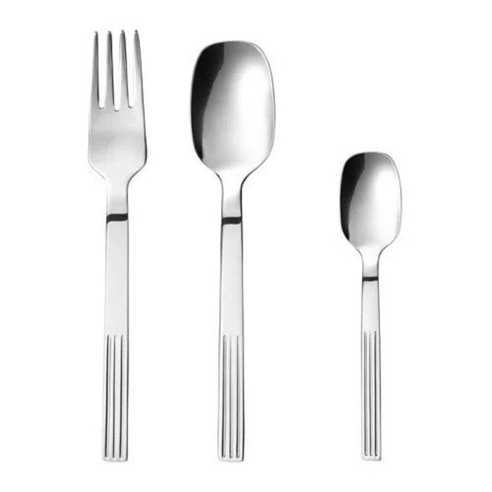 IKEA LJUV Napkin, white/printed45x45 cm (18x18 ")  with JUSTERA cutlery set18 pcs  stainless steel,