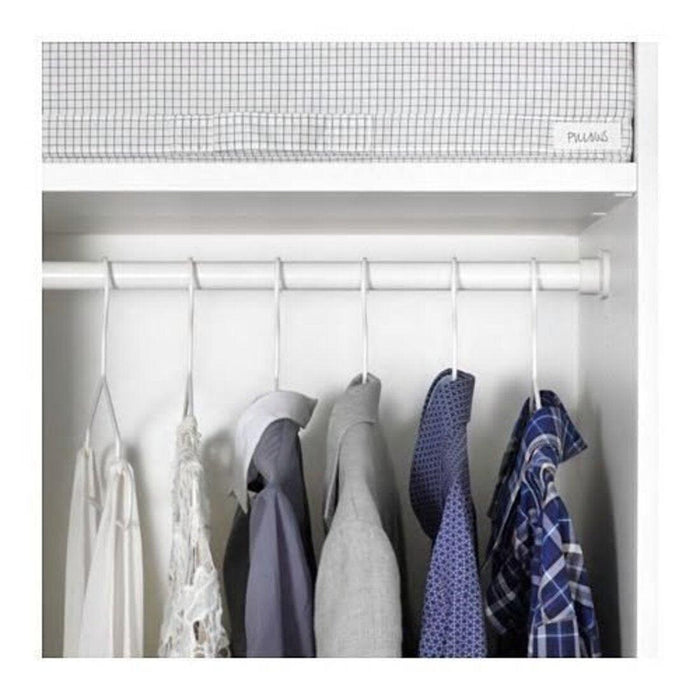 IKEA HJÄLPA Hook, white 3 pack with Clothes Rail, White, 80X55 cm