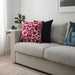IKEA HÖSTDAGMAL pink floral cushion cover on a beige sofa  80506053