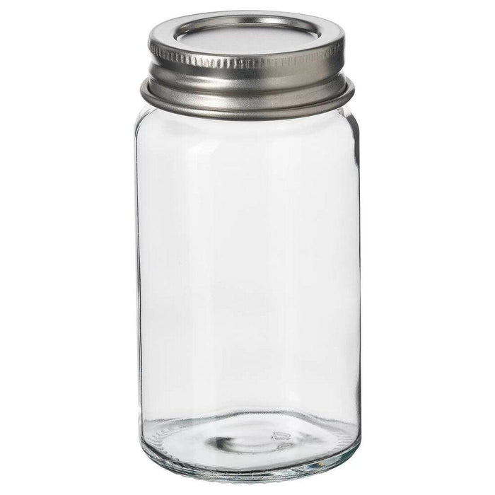 6 cl GULDFISK Spice Jar in Clear Glass and Stainless Steel-10553217