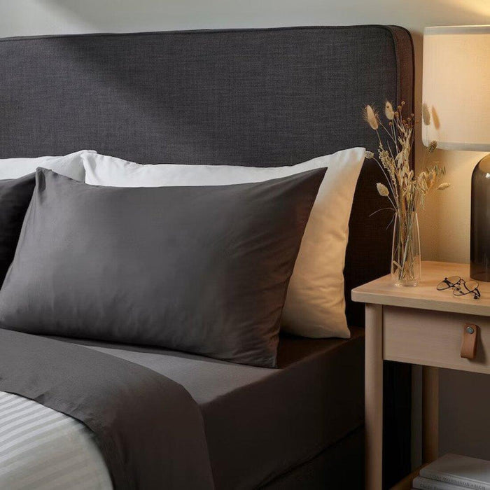 IKEA NATTJASMIN Pillowcase, dark grey, 50x80 cm (20x31 ")