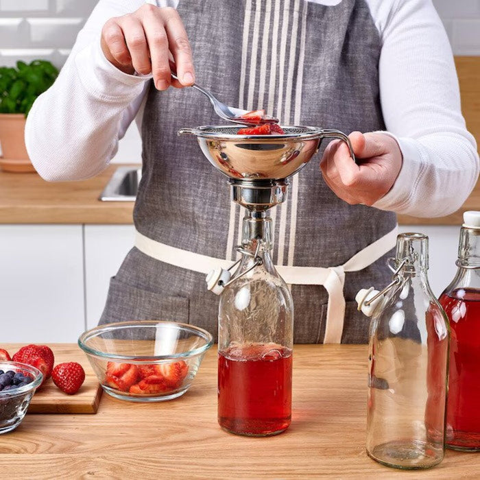 IKEA KORKEN Strainer/funnel set of 3, stainless steel