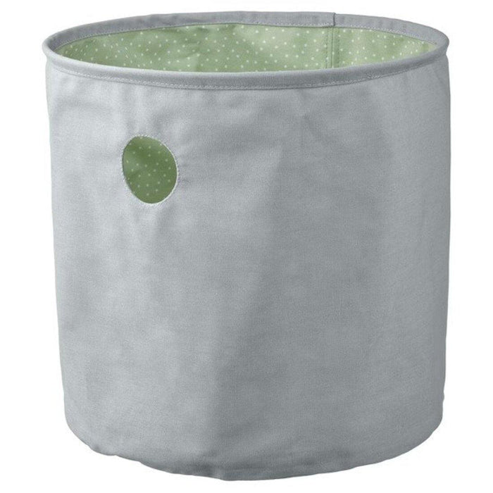 IKEA LEN Storage Bag in Dotted Green and Light Grey - Front View 50543269