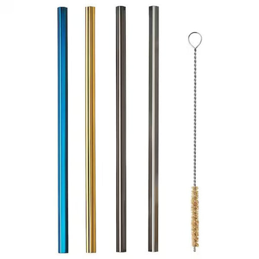 LUFTTÄT Drinking Straws and Clean Brush Set of 5 in Assorted Colors.  10561284