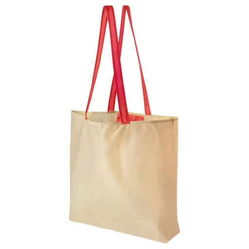 Fashionable PLANTERING bag in light brown and red  10563594