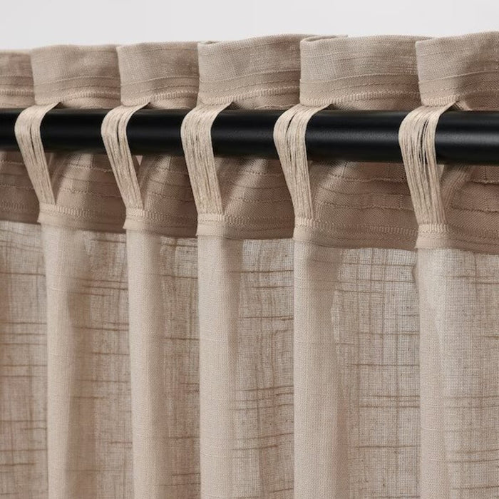 Hanging curtains with soft sunlight - "SILVERLÖNN Sheer Curtains letting in gentle sunlight.  30493977