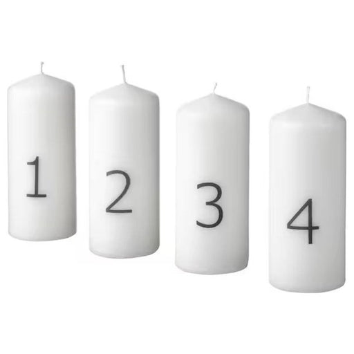 IKEA VINTERFINT Unscented Pillar Candle in White