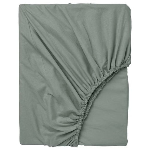 IKEA DVALA Fitted Sheet in Elegant Grey-Green Color
