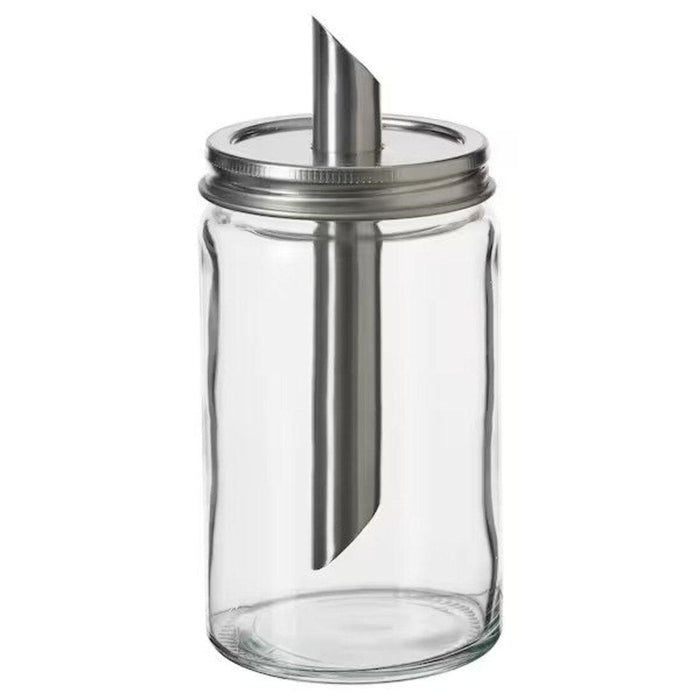 IKEA  CITRONHAJ Sugar shaker, clear glass/stainless steel, 15 cm (6 ") with Spice jar, clear glass/stainless steel, 10 cl