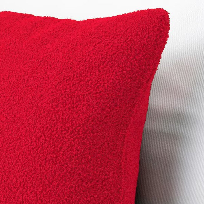 Close up image of Soft and Durable Fabric Texture of IKEA VINTERFINT Cushion Cover in Red