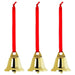 Image of the Festive VINTERFINT Hanging Decorations: Trio of gold bell ornaments for holiday decor