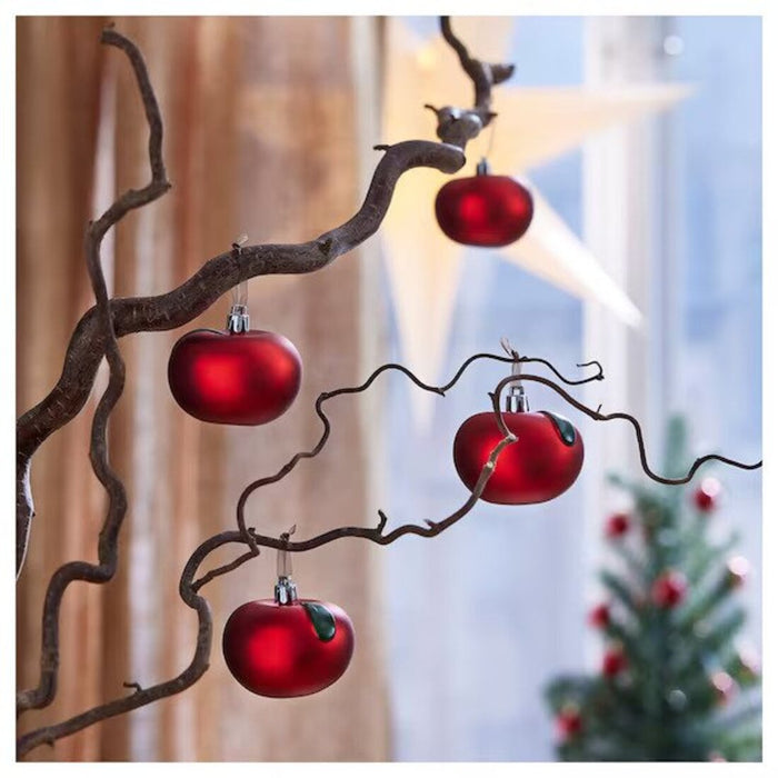 IKEA VINTERFINT Red Baubles Adorning a Christmas Tree