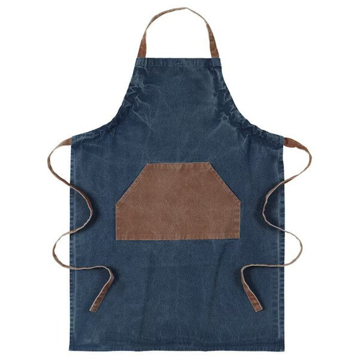 IKEA GRILLTIDER Apron in Blue/Brown - Stylish and Functional Kitchen Apron, 69x92 cm