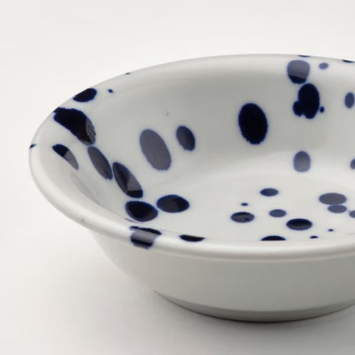Digital Shoppy Blue ceramic bowl with intricate patterns, measuring 11 cm (4 ½ inches) in diameter.  60565699