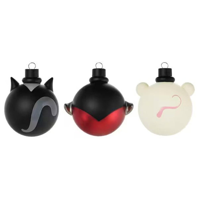 Set of 3 festive animal baubles from IKEA VINTERFINT collectio-60557524