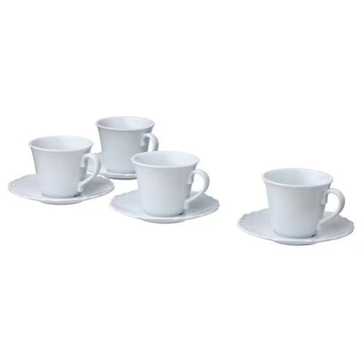 IKEA UPPLAGA Cup and Saucer in White 50560305