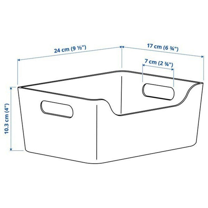 Rectangular cardboard storage box by IKEA, measuring 24x17 cm-90504058