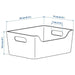 Rectangular cardboard storage box by IKEA, measuring 24x17 cm-90504058