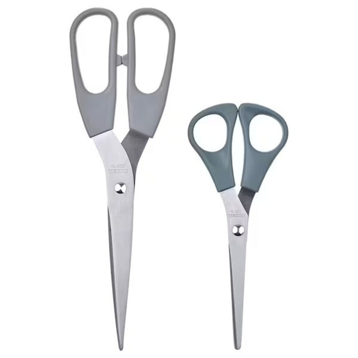 IKEA SVÄRDFISK Scissors, set of 2, stainless steel grey/grey-turquoise