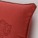Close-up of the durable and stylish fabric texture of IKEA AROMATISK Cushion Cover in Animal Red-70564915