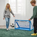 Soft and cuddly IKEA SPARKA football-themed toy in classic black and white