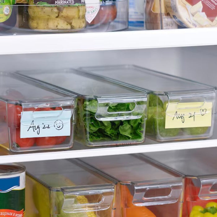 Clear fridge clutter with the IKEA KLIPPKAKTUS Storage Box – a sleek, functional addition to your kitchen.