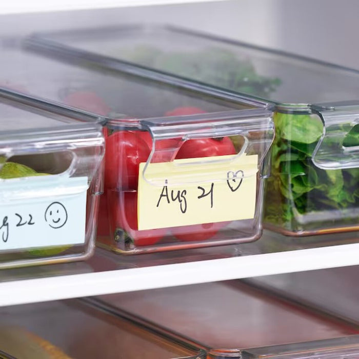 Organize your fridge in style with the IKEA KLIPPKAKTUS Storage Box and its convenient lid.
