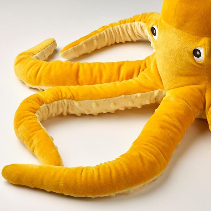 IKEA BLÅVINGAD Soft toy, octopus/yellow, 50 cm