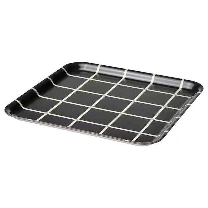 IKEA RÖDKNOT Tray, check pattern black, 33x33 cm