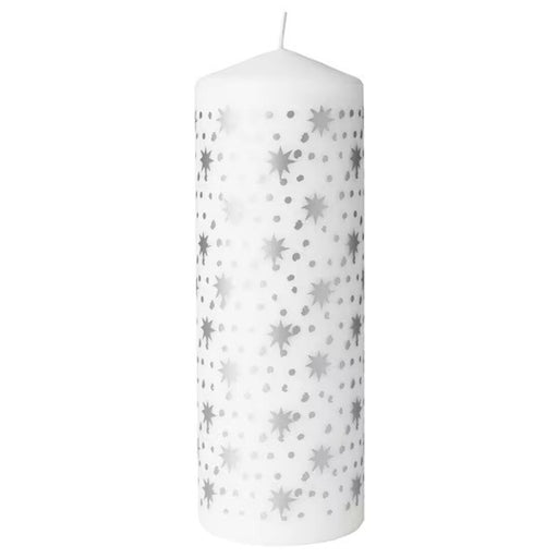 IKEA VINTERFINT Silver-Coloured Pillar Candle – Elegant and timeless addition to your décor