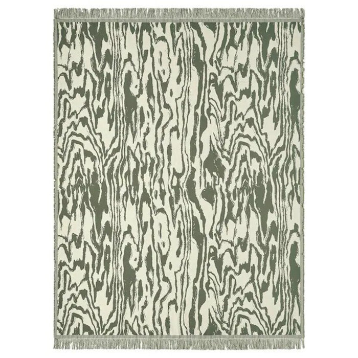 Enhance Your Décor with the TANDMOTT Throw in Grey-Green/Off-White – Perfectly Sized at 130x170 cm (51x67 inches