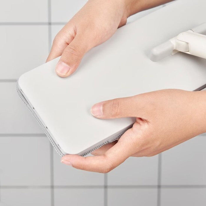 IKEA PEPPRIG Squeeze-Clean Flat mop, Grey, 12x37 cm with Microfibre pad for Flat mop, Grey, 12x37 cm