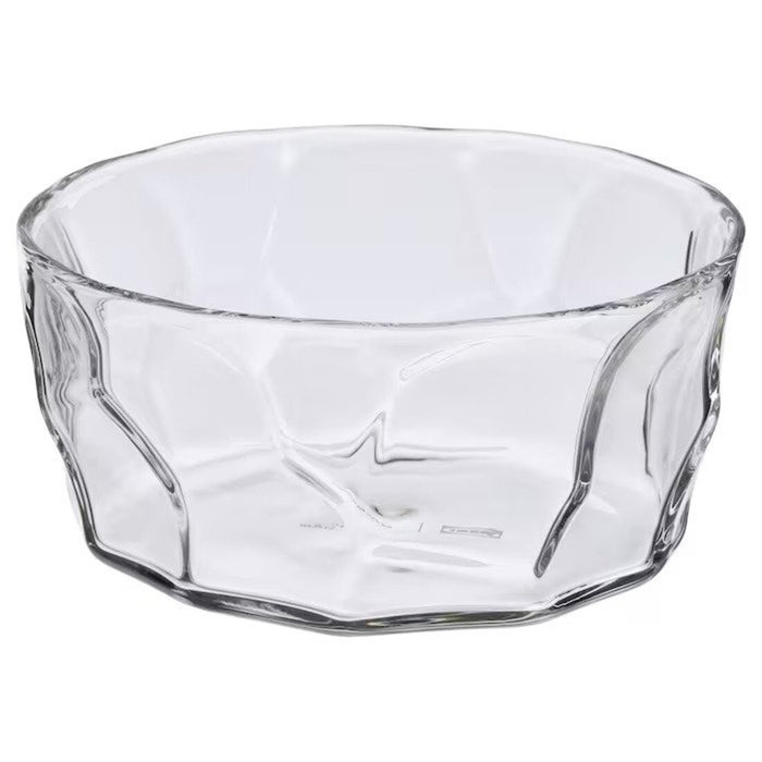 An image of  IKEA, Clear Glass Bowl, 13 cm, 5 inches, Dining essentials 90542630