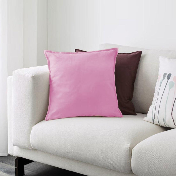 IKEA Inner Cushion pad, White/Soft, 50x50 cm with Cushion Cover, Light Pink, 50x50 cm