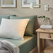 Transform Your Bed with ULLVIDE Fitted Sheet, 140x200 cm - Grey/Green Elegance