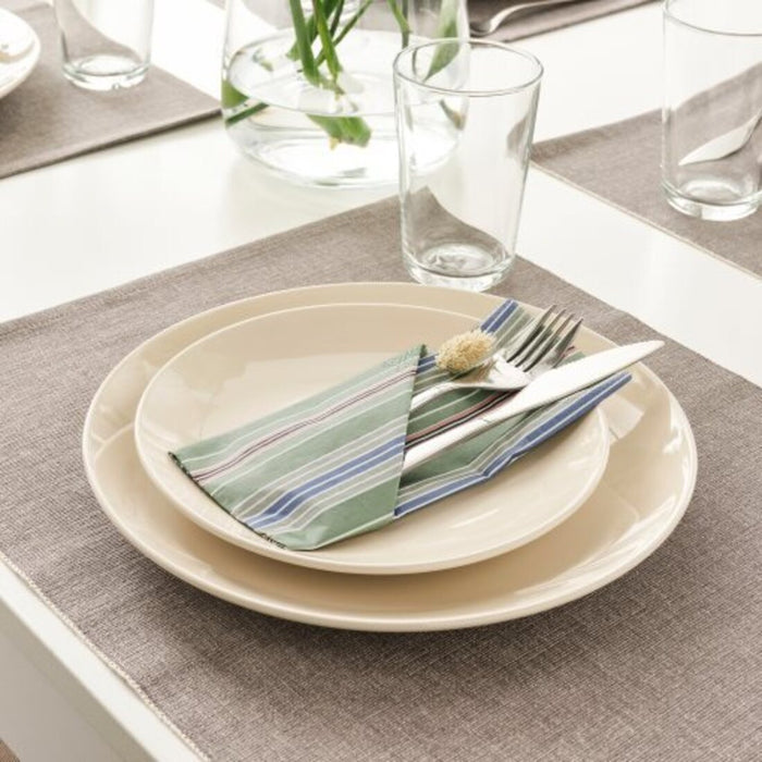 An image of the Paper napkin: Striped multicolor design, 30 pack, 33x33 cm - Ideal for stylish table settings and gatherings. 70527937