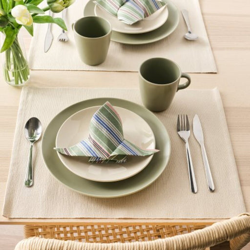 An image of the Paper napkin: Striped multicolor design, 30 pack, 33x33 cm - Ideal for stylish table settings and gatherings. 70527937