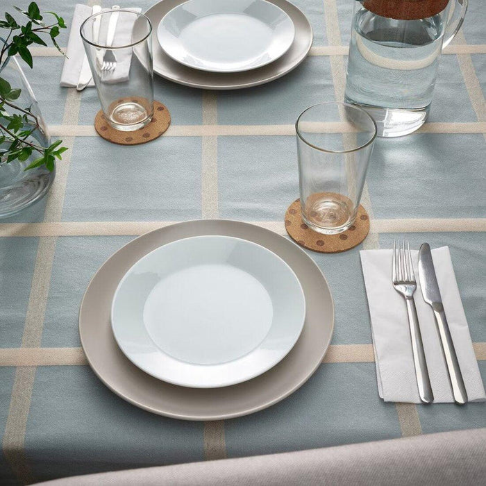 IKEA  New SOLABBORRE Coaster, cork/dotted, 10 cm 4 pack with Mug, matt green, 37 cl ( 2 pieces )