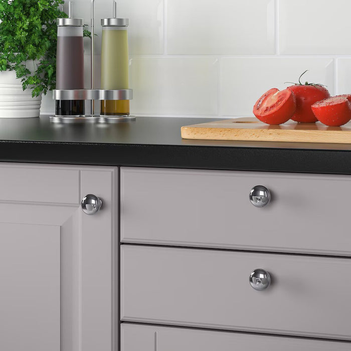 Modern chrome drawer knob (27mm) by IKEA – set of 2 sleek hardware pieces  70347535   