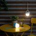Easy installation battery-operated pendant lamp for outdoor ambiance