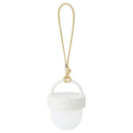 Modern battery-operated White pendant lamp enhancing outdoor decor