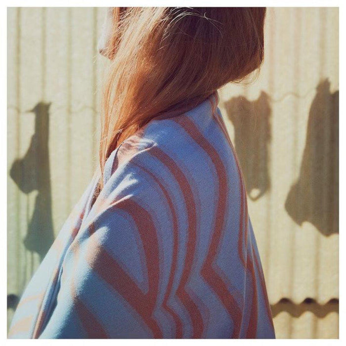 IKEA BASTUA Bench towel, blue/green, 45x60 cm (18x24 ") ( pack of 2 ) with Throw, blue/orange, 90x180 cm (35x71 ")