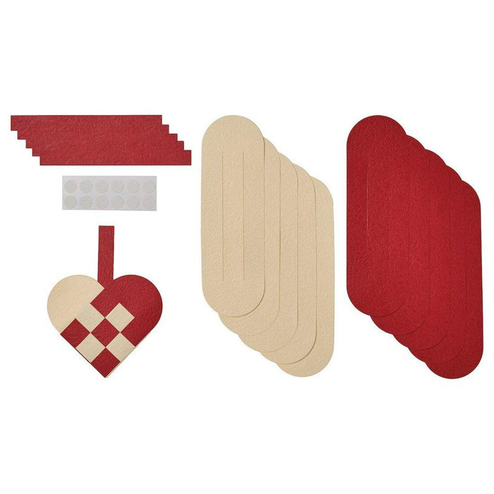 IKEA GOKVÄLLÅ Paper Decoration — Dark Green, 33cm | Festive Hanging Decor, Reusable with  VINTERFINT Hanging decoration, heart-shaped red/white
