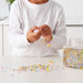 Kid enjoying imaginative play with the IKEA children beads and bead shape set of 4       60316073, 50515290
