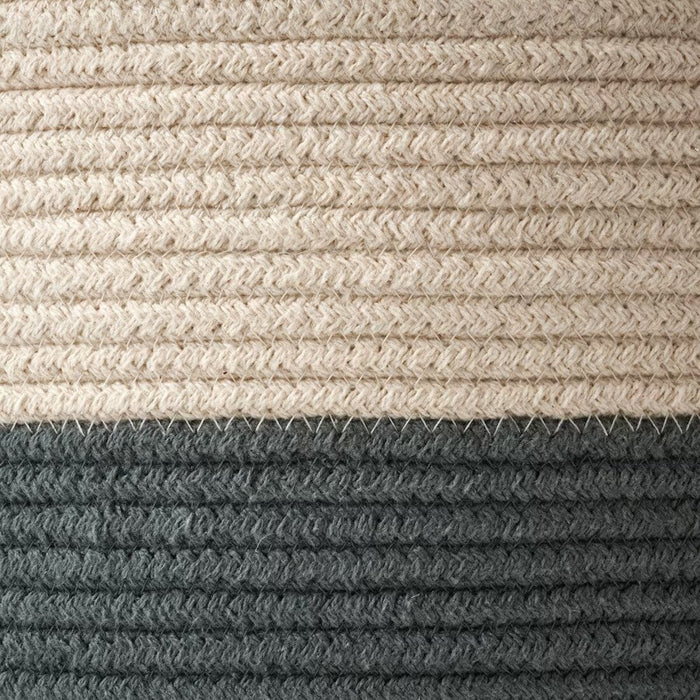 Close-up of the handwoven texture of the IKEA TJABBIG Basket.