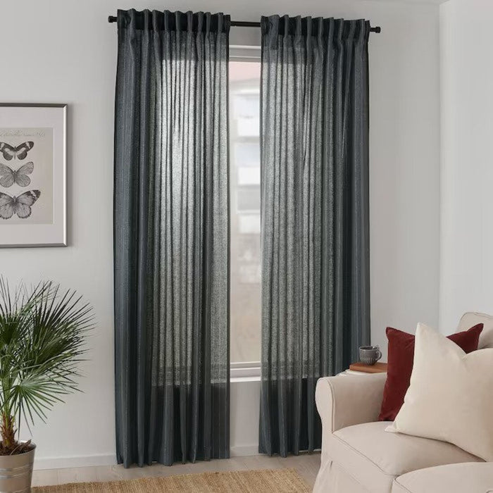 Striped Dark Grey Window Treatments by IKEA MILDRUN   60480803
