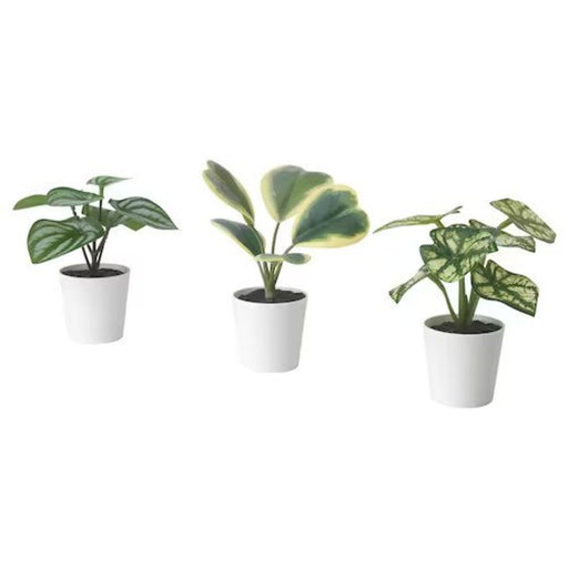 Lifelike artificial potted plant with vibrant green leaves